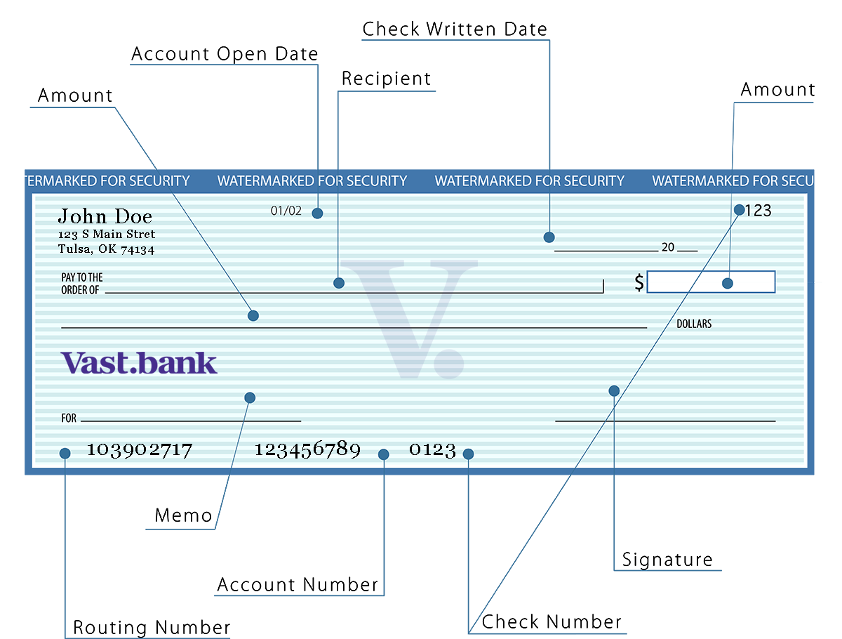 Vast Personal Check